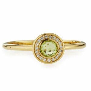 Ippolita Lollipop Peridot  Diamond 18k Gold Ring Size 7
